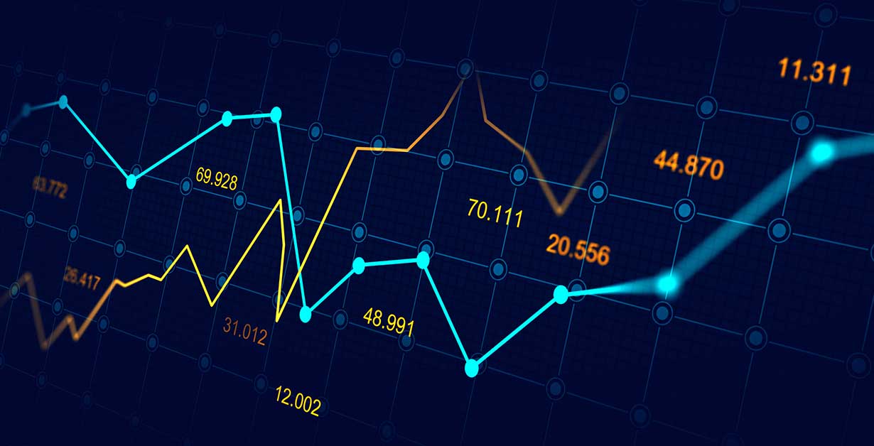 a chart representing the gains and losses of an index fund